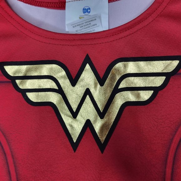New DC Wonder Woman Girl’s Costume Size Large 10-12 Rubies Dress Up Outfit - Picture 3 of 16